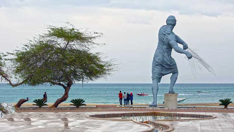 Fisherman Man Beach Park Kish